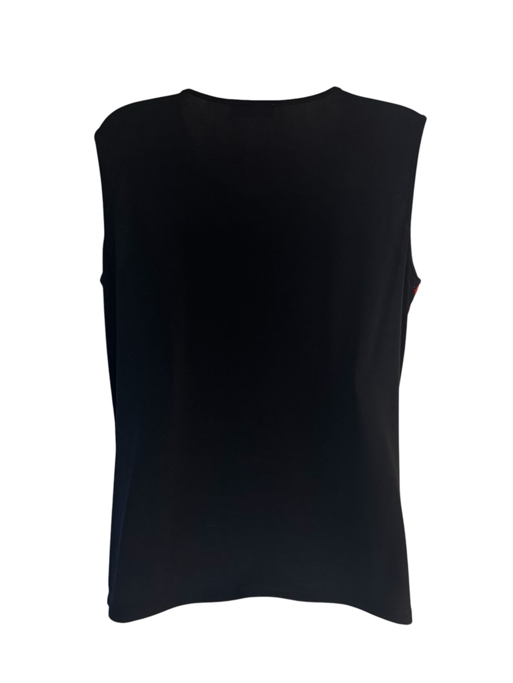CALVIN KLEIN Red, Black & White Geometric Leopard-Accent Sleeveless Top  LARGE - Picture 4 of 8